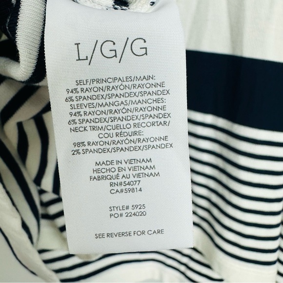 CAbi Blue and White Boxy Sailor Tee Size Large - Picture 6 of 7